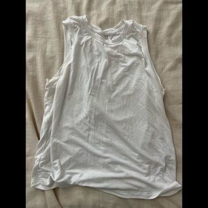 Old navy white worn out tank